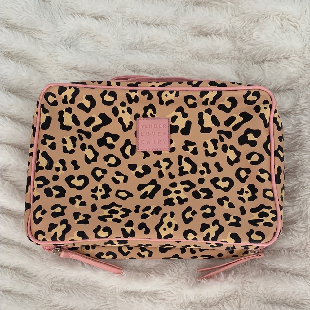 Tender Love + Carry Leopard Print Toiletry Bag